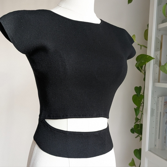 Aritzia Wilfred Ribbed Slit Top - Picture 2 of 9